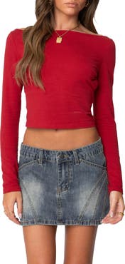 EDIKTED Valentine Open Back Crop Top