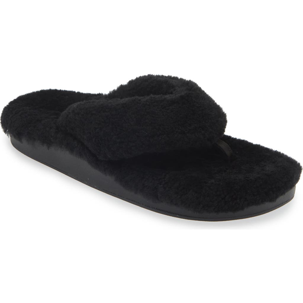 Olukai Kipea Heu Genuine Shearling Slide Sandal