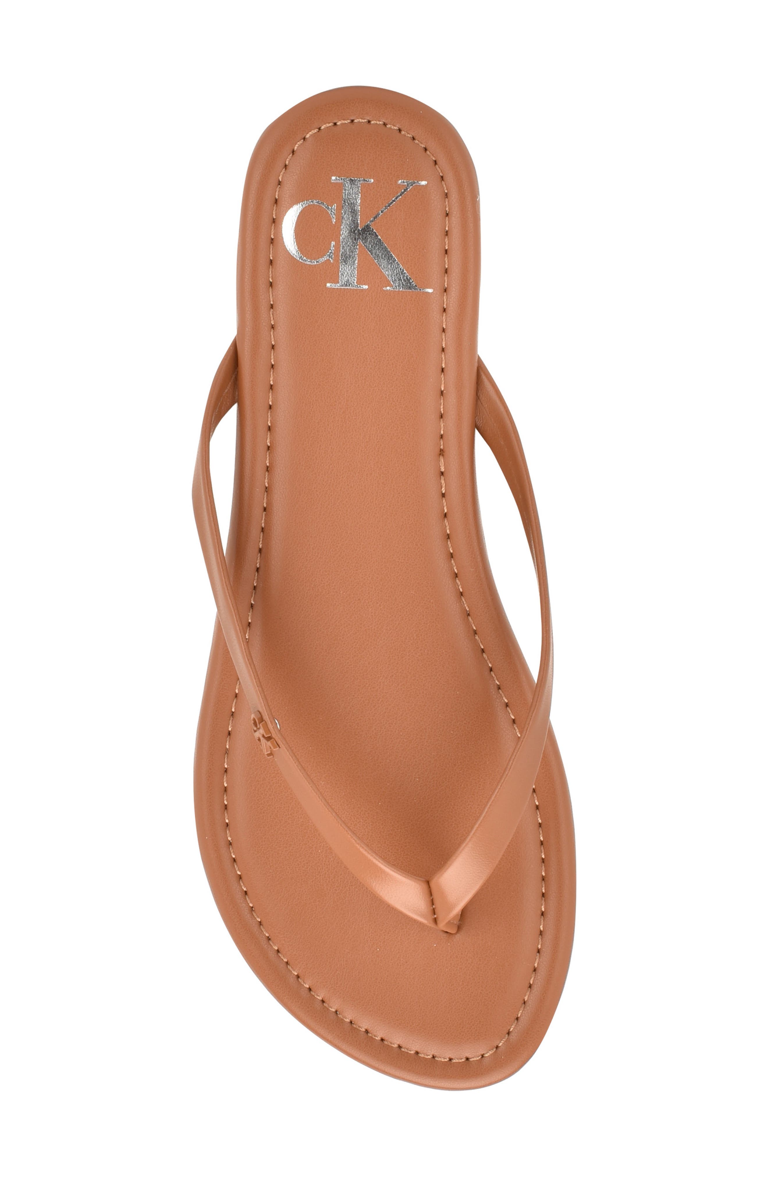 Calvin Klein Crude Flip Flop, Alternate, color, Dark Natural