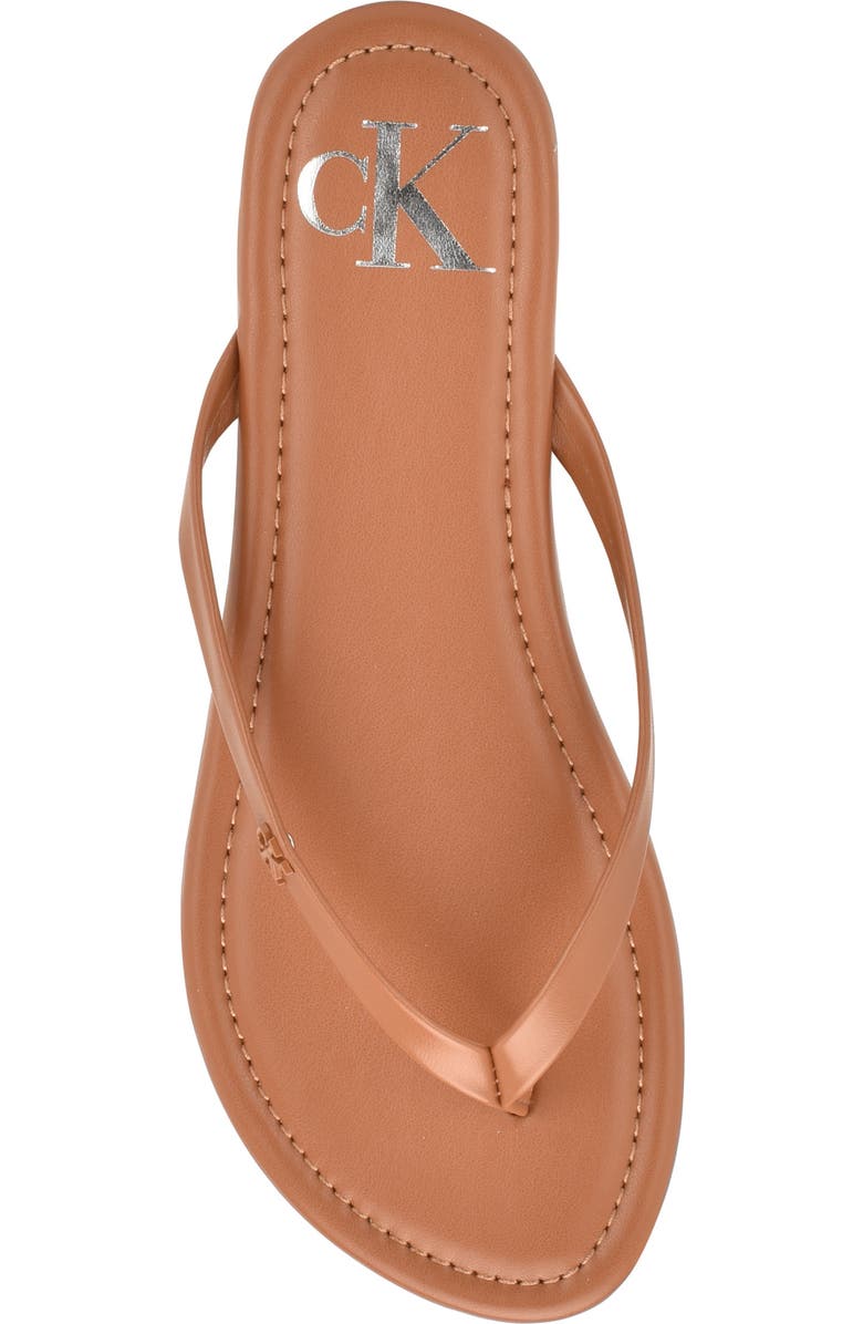 Calvin Klein Crude Flip Flop, Alternate, color, Dark Natural