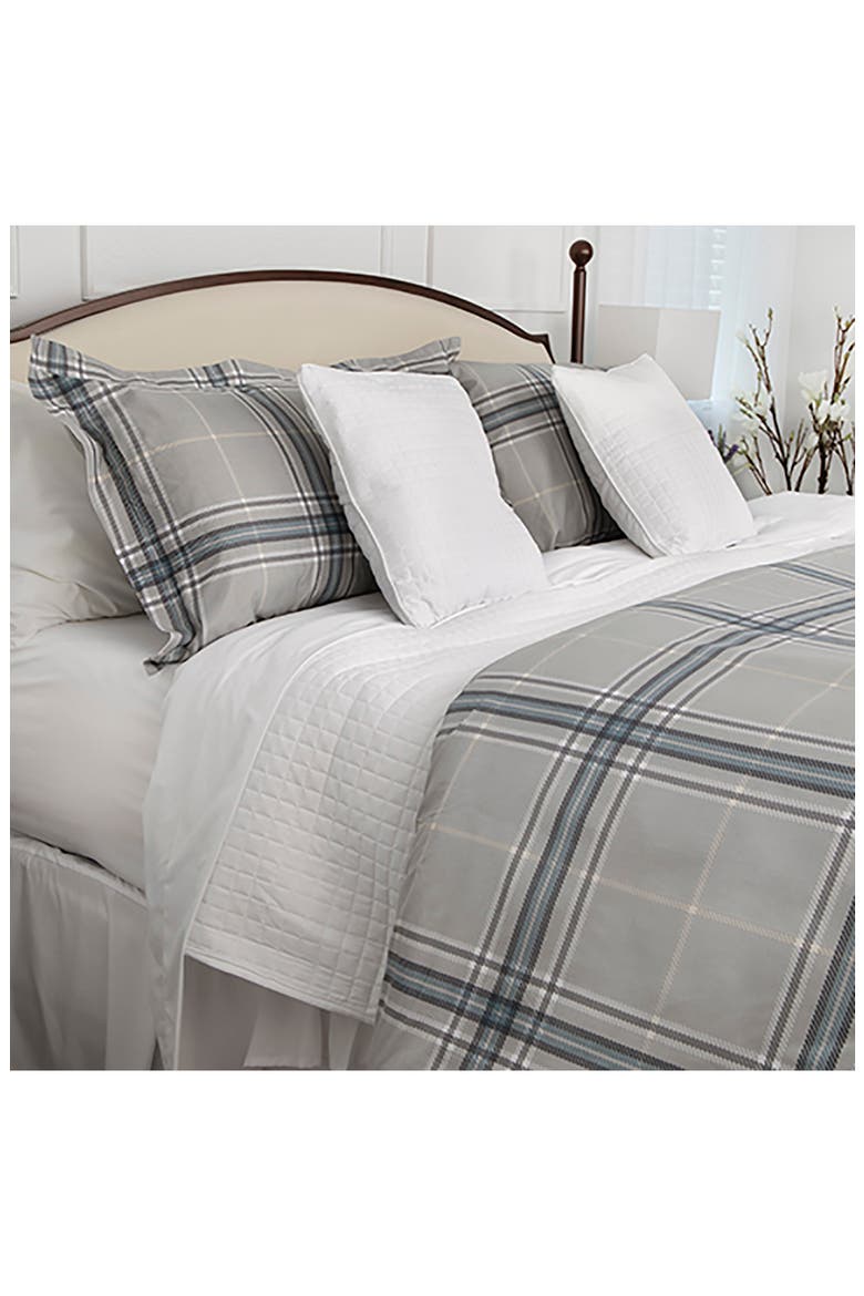 Vilano Plaid Duvet Cover Set, Alternate, color, PLAID GREY