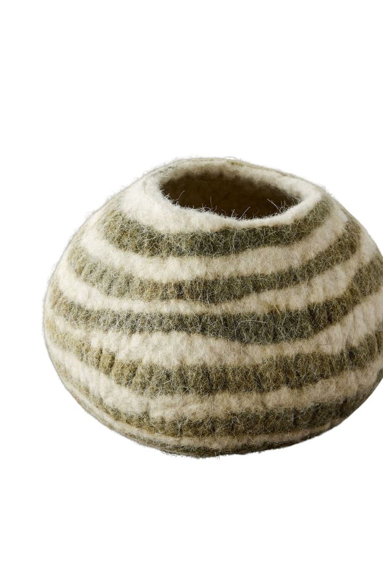 Pathways Decorative Wool Ukhamba Bowl, Main, color, Olive Green