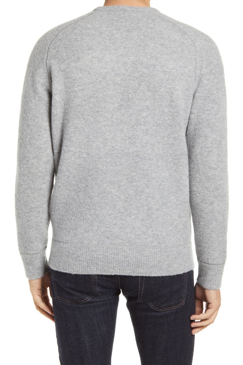 Merino Wool Blend Raglan Sweater, Alternate, color, GALE GREY