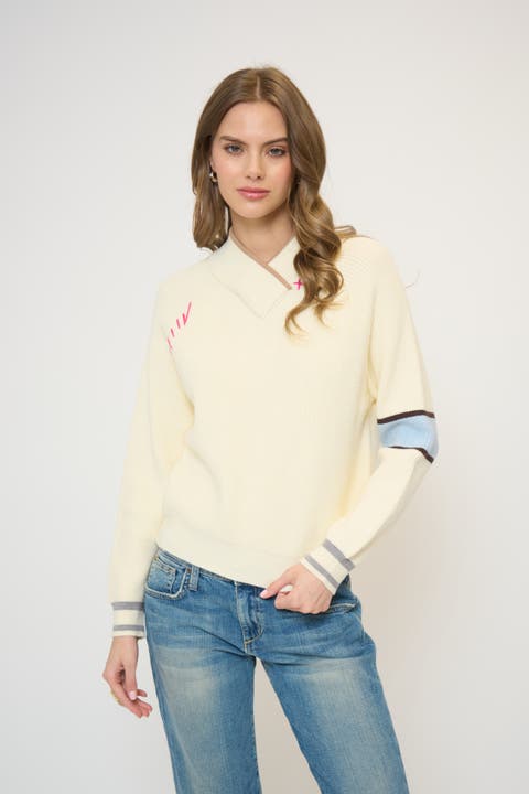 Parker Crossover Neck Sweater