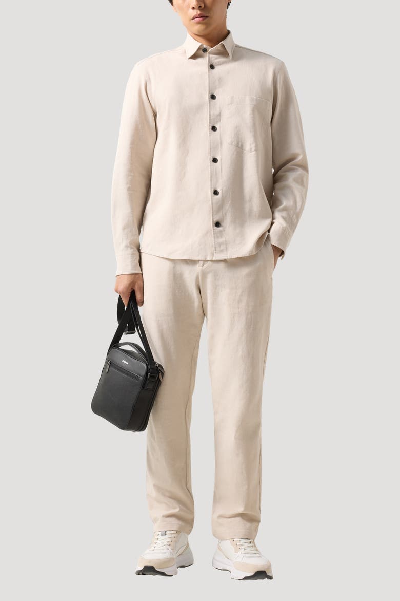 Linen Blend Shirt Heiko, Alternate, color, Sand