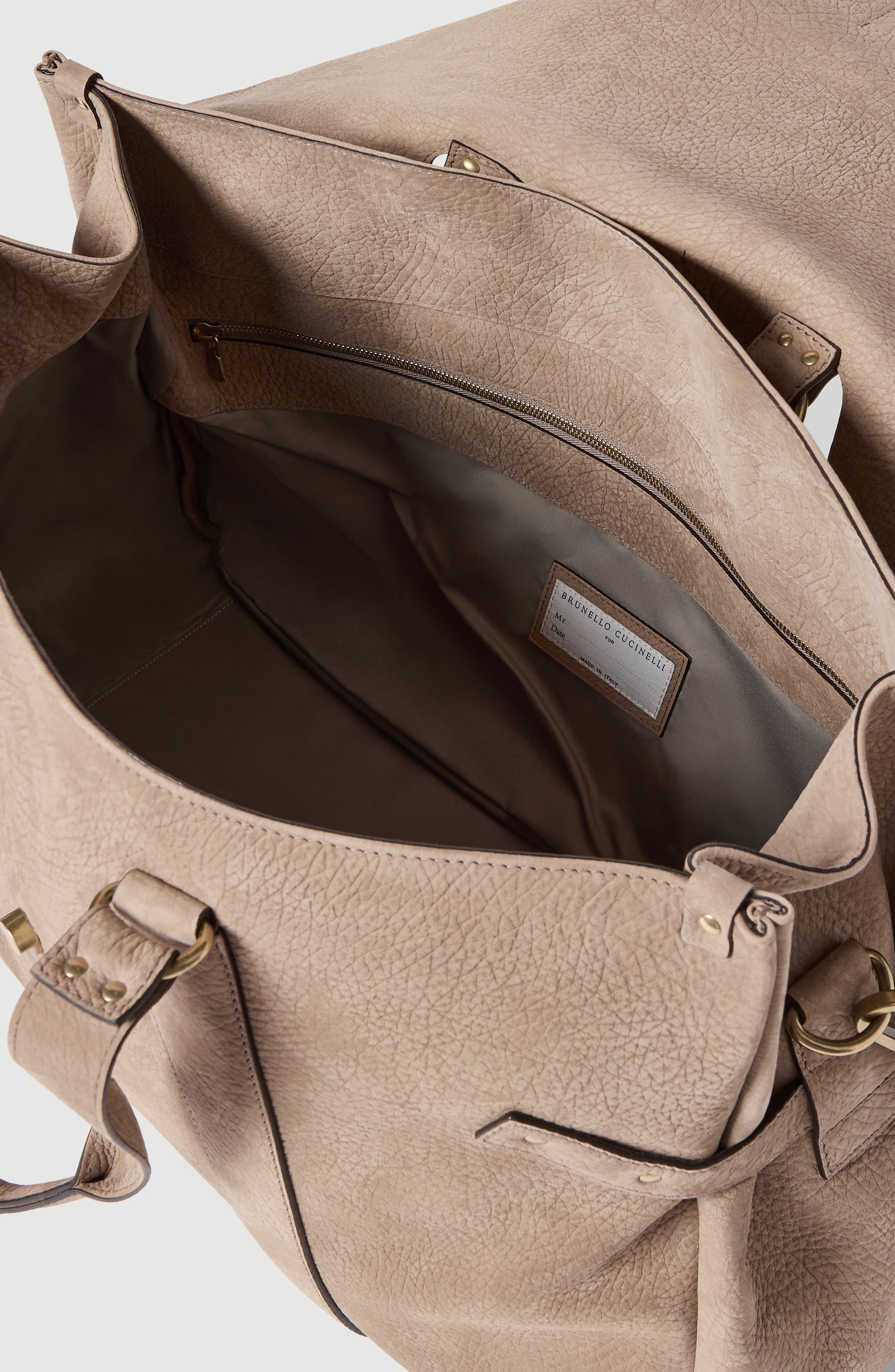 Textured Nubuck Bag, Alternate, color, Brown