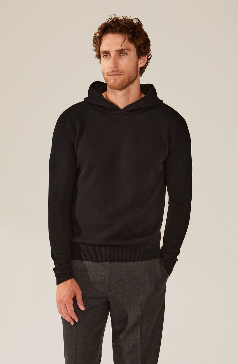 Italic Jasper Cashmere Hoodie, Main, color, Black