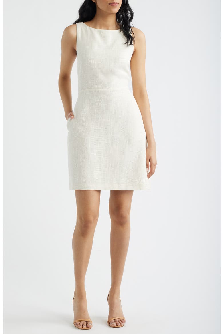 Sleeveless A-Line Dress, Main, color, EGGNOG