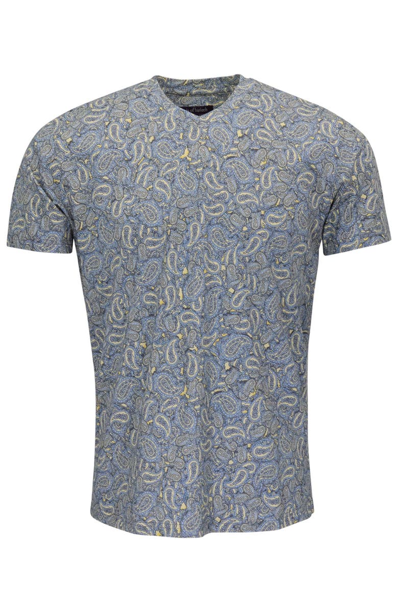 Lords of Harlech Paisley Pile Mens Vneck Tee, Alternate, color, Paisley Pile Sunshine