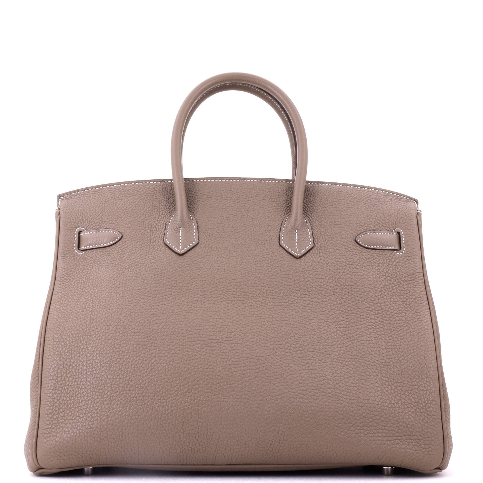 Pre-Owned Hermes Birkin Handbag Grey Togo with Palladium Hardware 35, Alternate, color, Etoupe