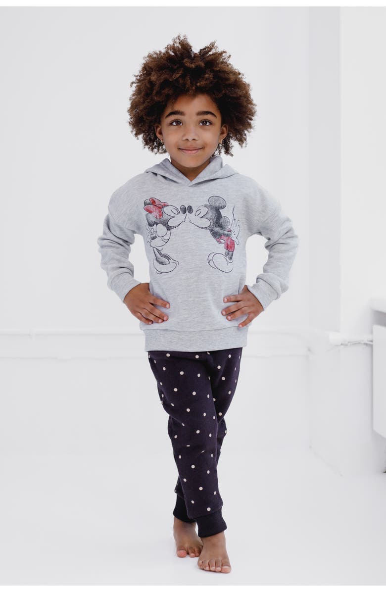 Disney Minnie Mouse 2-Piece Fleece Hoodie and Pants Set, Alternate, color, Oatmeal Minnie Mickey