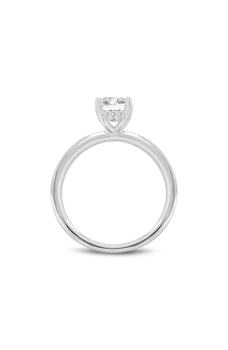 LuvMyJewelry Ahlam 14K White Gold Radiant Cut Lab Grown Diamond Hidden Halo Engagement Ring - 1.55 Ct, Alternate, color, 14K White Gold
