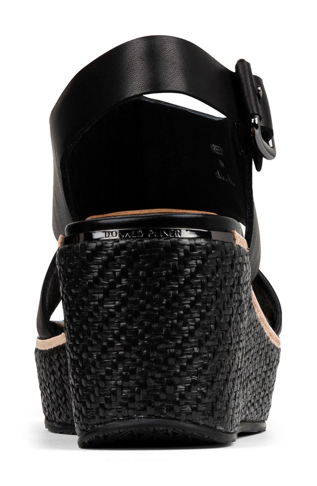 Donald Pliner Aree Wedge Sandal, Alternate, color, Black