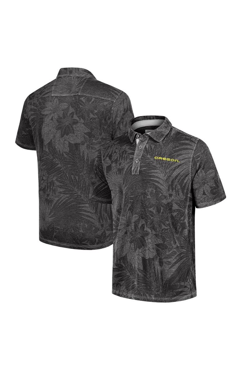 Tommy Bahama Men's Tommy Bahama  Black Oregon Ducks Sport Santiago Paradise Polo, Main, color, Black