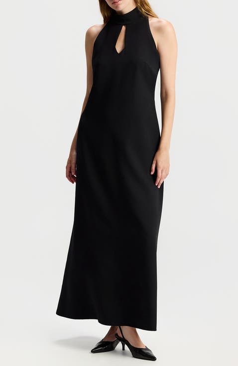 Ilit Halter-neck Maxi Dress