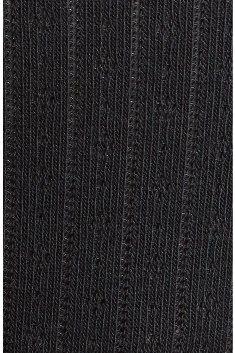 Lightweight Stretch Cotton Pointelle Lace Thong, Alternate, color, SOOT TONAL