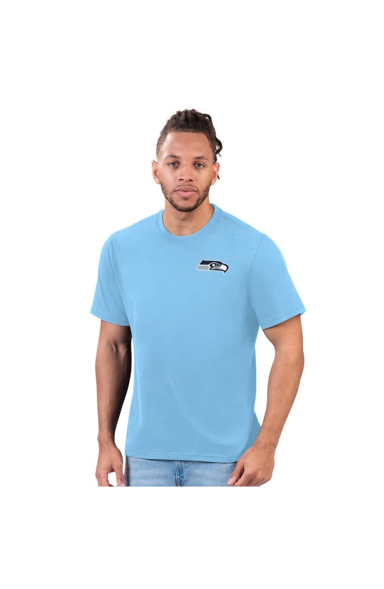 Margaritaville Men's Margaritaville Light Blue Seattle Seahawks Flip Flop T-Shirt, Alternate, color, Light Blue