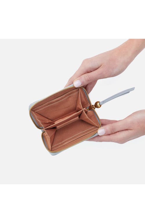 Hobo Hart Leather Card Case In Blue Pearl