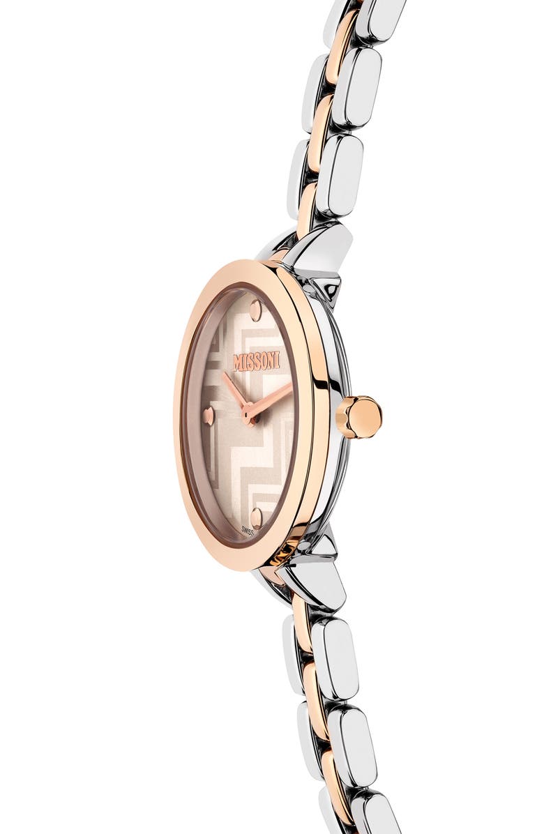 Missoni Two-Tone Bracelet Watch, 25mm, Alternate, color, Two Tone