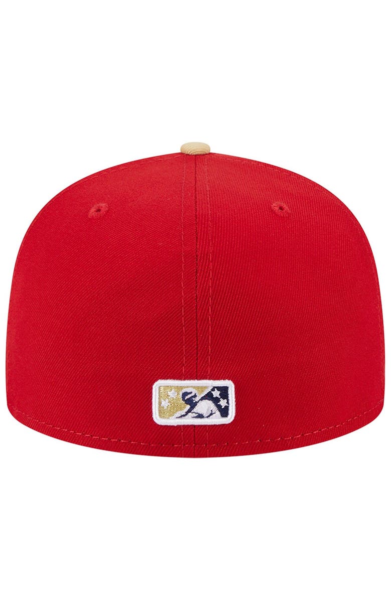 New Era Men's New Era Red Harrisburg Senators Theme Nights Harrisburg Mayflies  59FIFTY Fitted Hat, Alternate, color, Red
