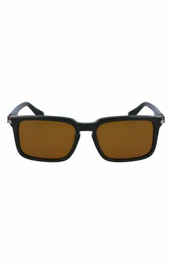 FERRAGAMO Gancini Evolution 56mm Rectangular Sunglasses