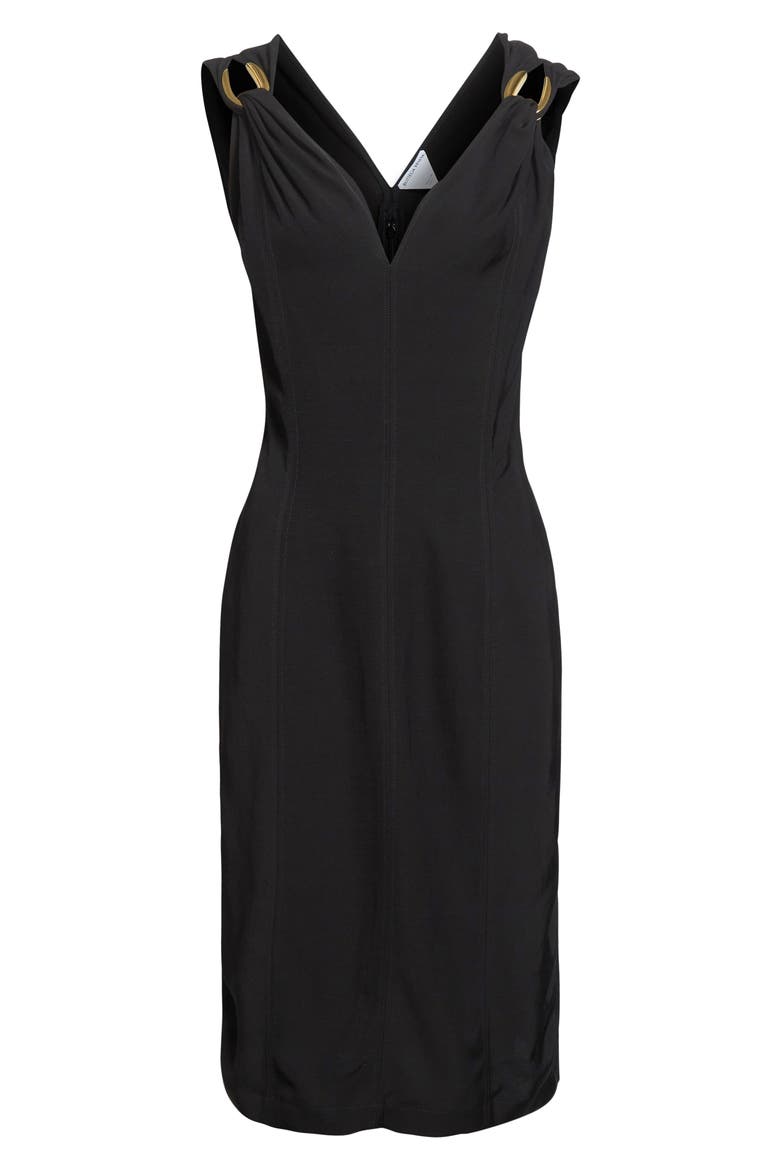 Liberta Buckle Sheath Dress, Alternate, color, 1000 BLACK