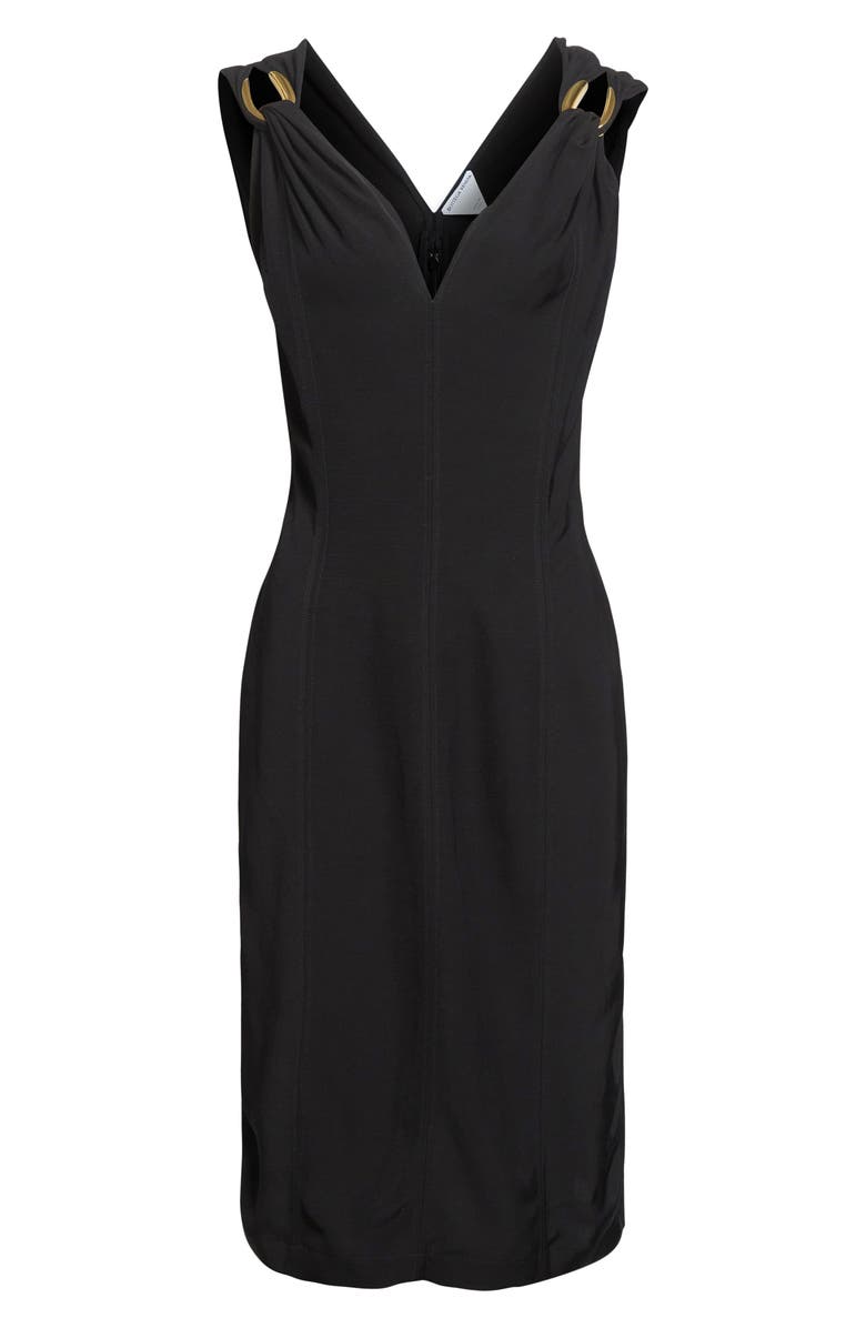 Bottega Veneta Liberta Buckle Sheath Dress, Alternate, color, 1000 Black