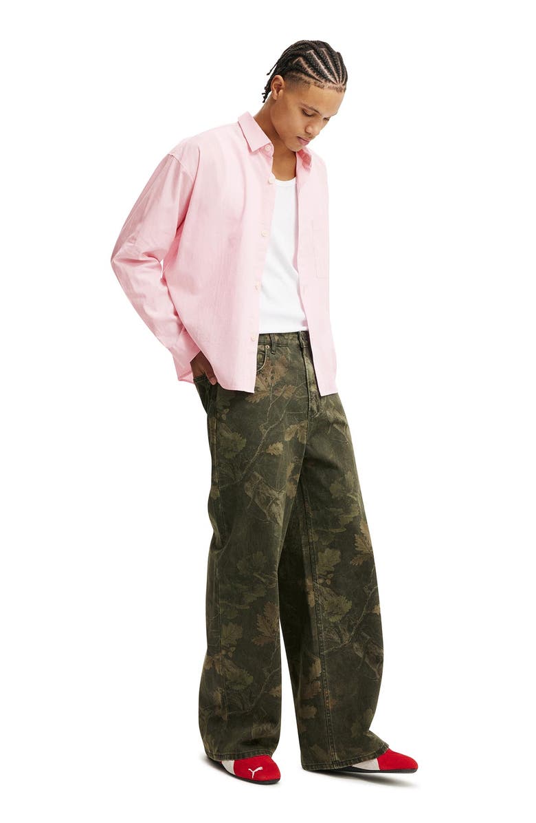 Cotton On Men's Hampton Long Sleeve Shirt, Alternate, color, Soft Pink