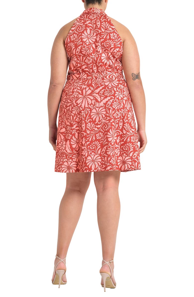Estelle Bellavie Belted Shirtdress, Alternate, color, Rosewood