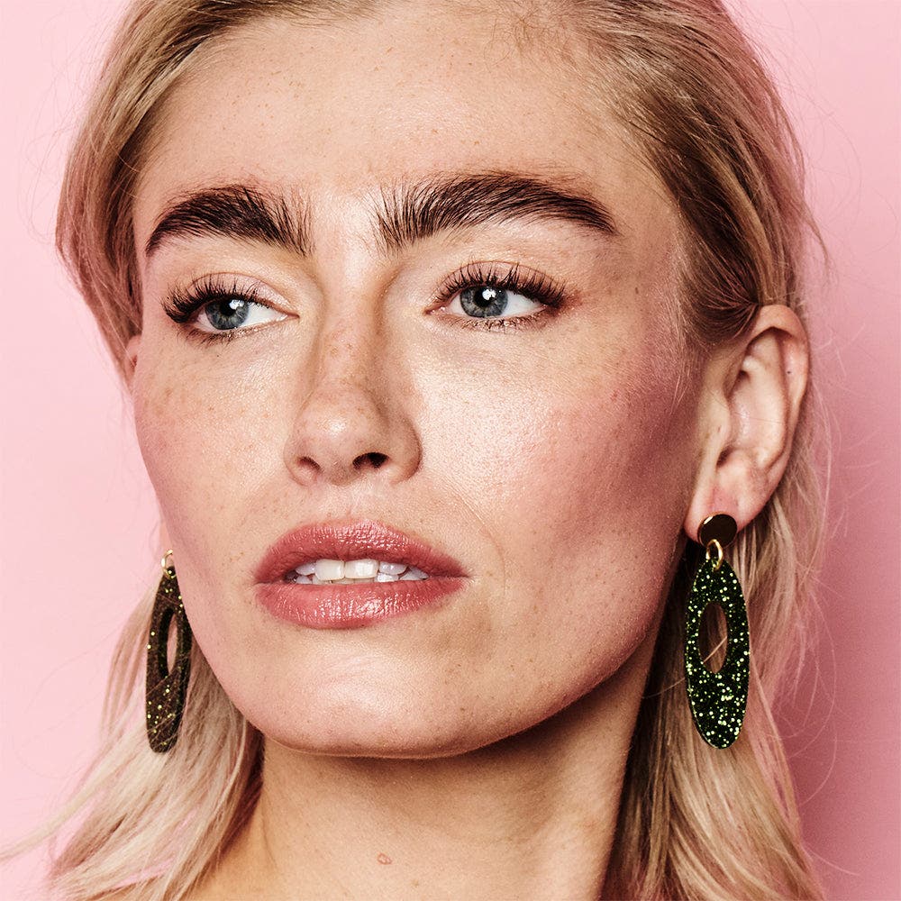 Toolally Hepworth Earrings - Forest Green Glitter (Women) | Nordstrom