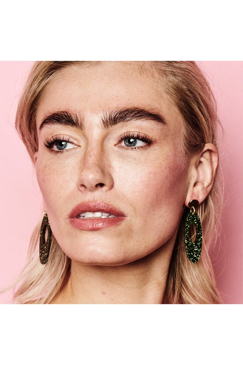 Hepworth Earrings - Forest Green Glitter, Alternate, color, Forest Green Glitter