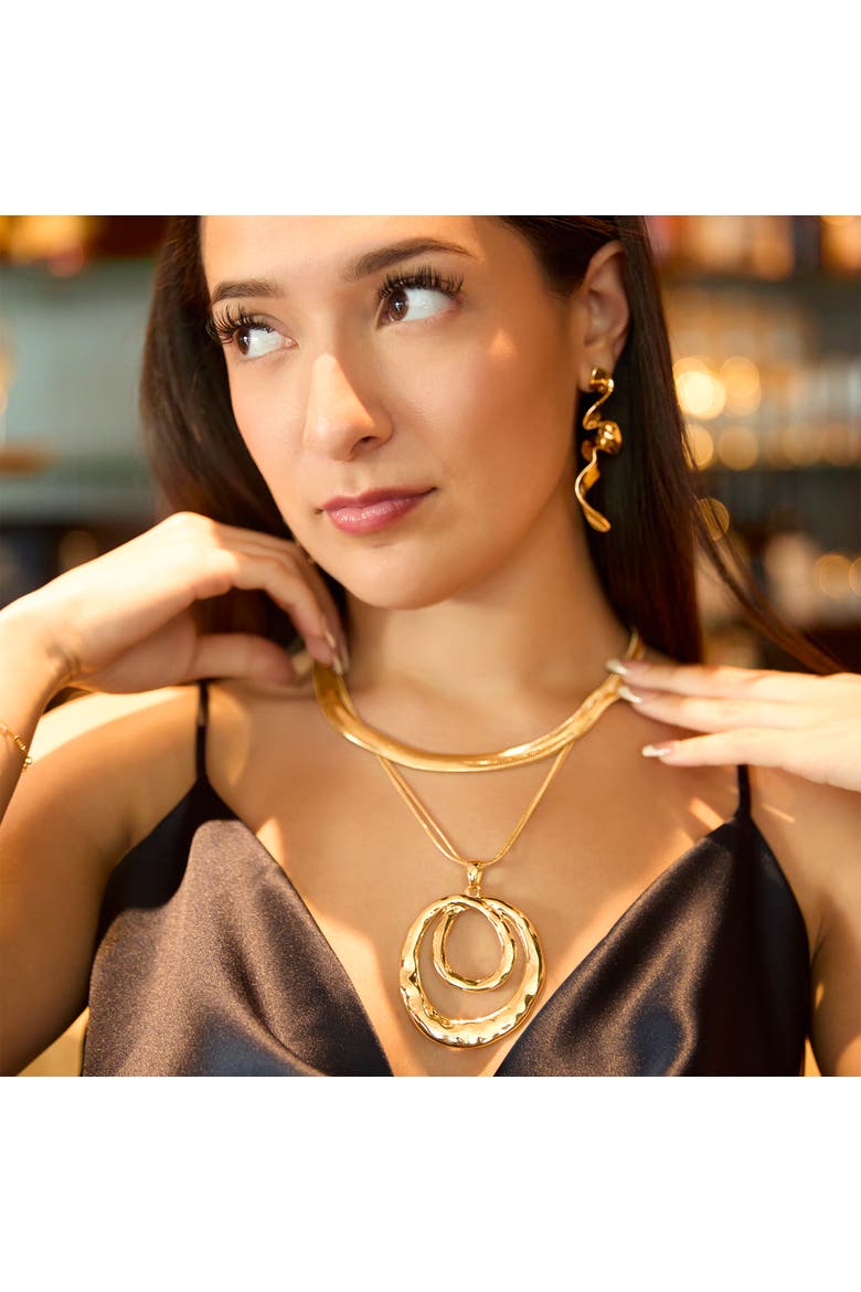 Gold-Tone Squiggle Earrings, Alternate, color, Gold