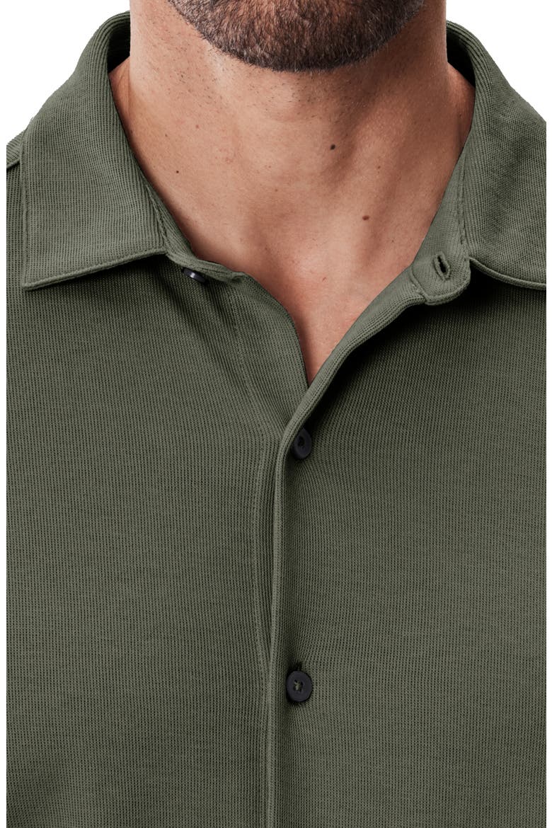 Milo Knit Button-Up Shirt, Alternate, color, OLIVE