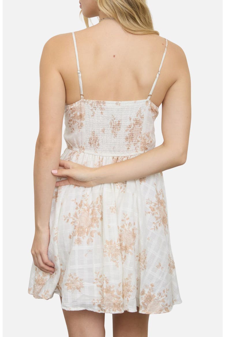 Floral Print Minidress, Alternate, color, KHAKI