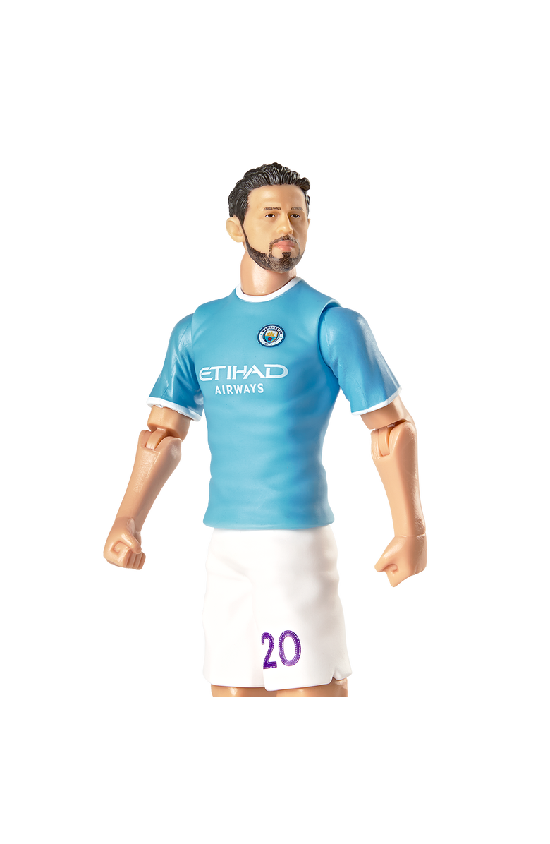 Banbo Toys SOCKERS Manchester City F.C. Bernardo Silva 8" Collectible Soccer Action Figure, Alternate, color, Blue