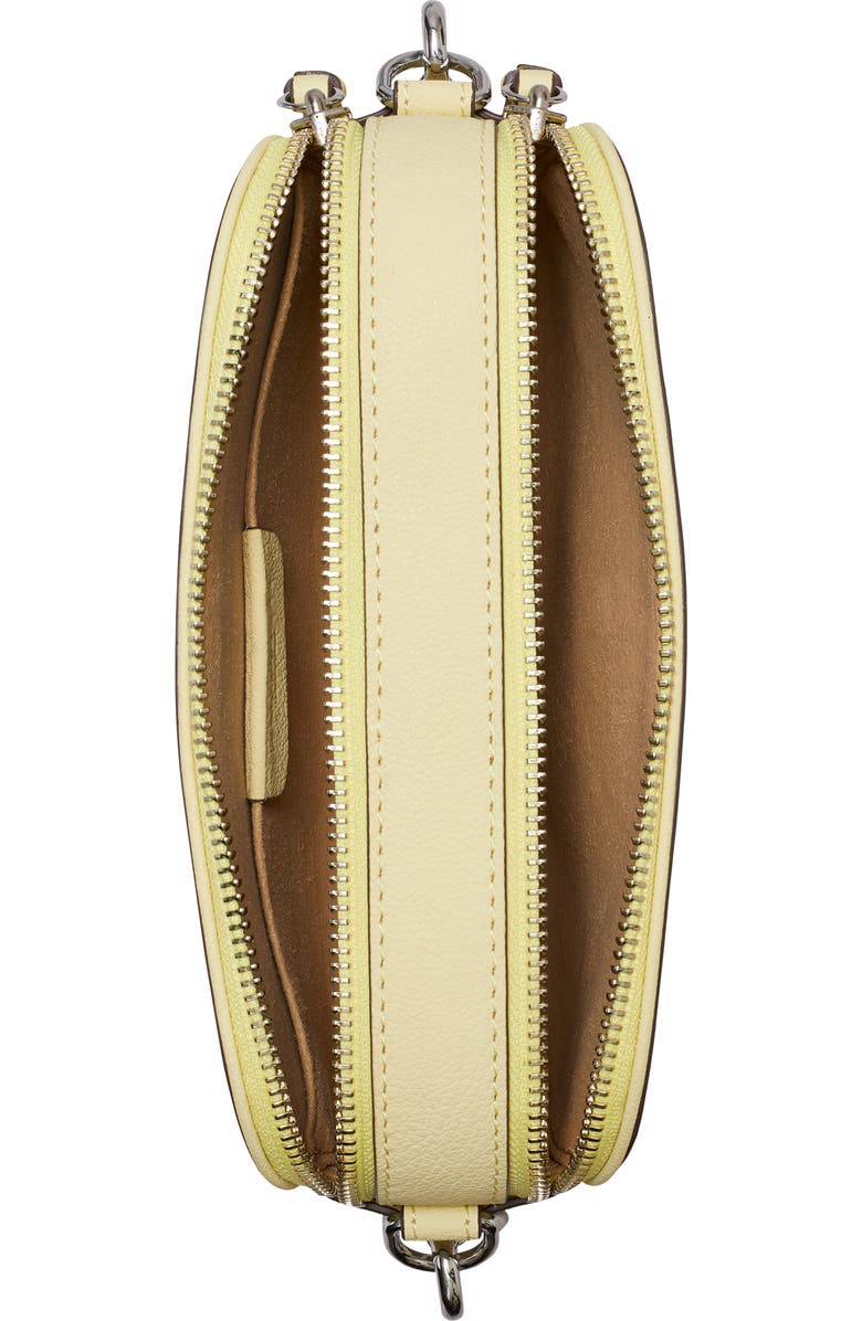 Tory Burch Miller Matte Mini Leather Crossbody Bag, Alternate, color, Lemon Zest