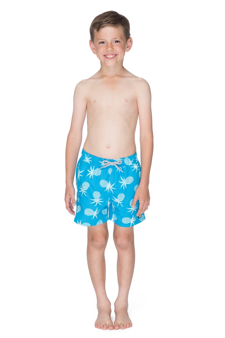 Pineapple Swim Trunks, Alternate, color, CRYSTAL BLUE