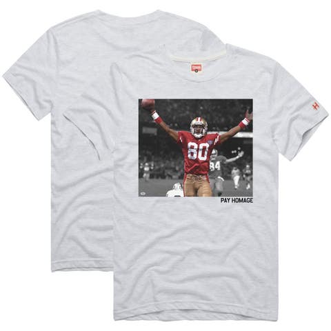 Unisex Homage Jerry Rice Ash San Francisco 49ers Pay Homage Tri-Blend T-Shirt