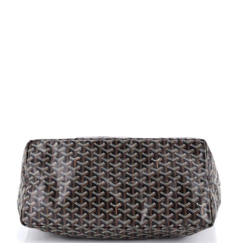 Pre-owned Goyard  Goyard Saint Louis Tote Printed Coated Canvas Gm In Black