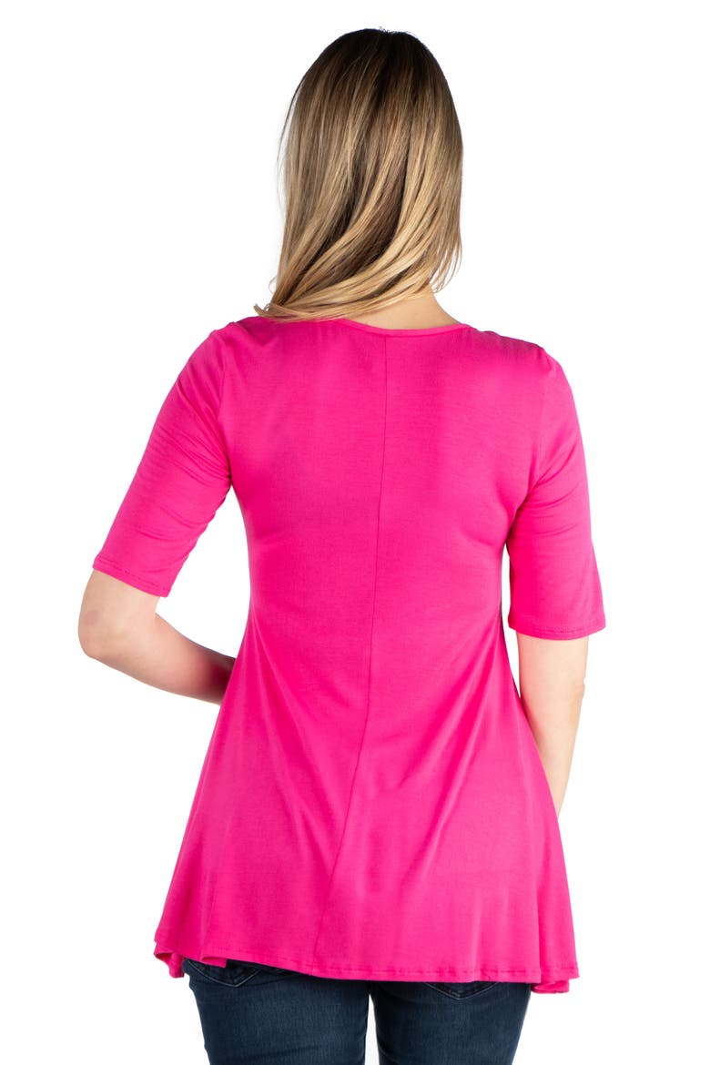 Maternity Elbow Swing Tunic Top, Alternate, color, Pink