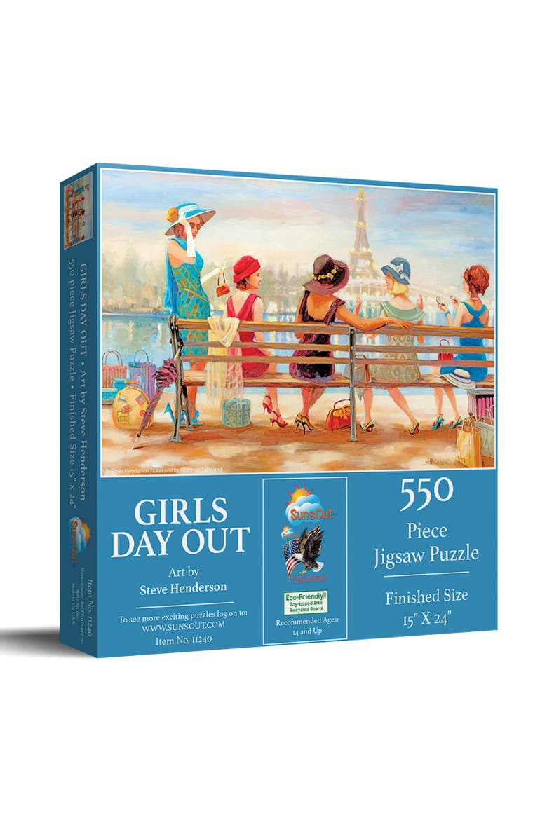 Girls Day Out 550 piece Jigsaw Puzzle for Adults, Main, color, Multicolor