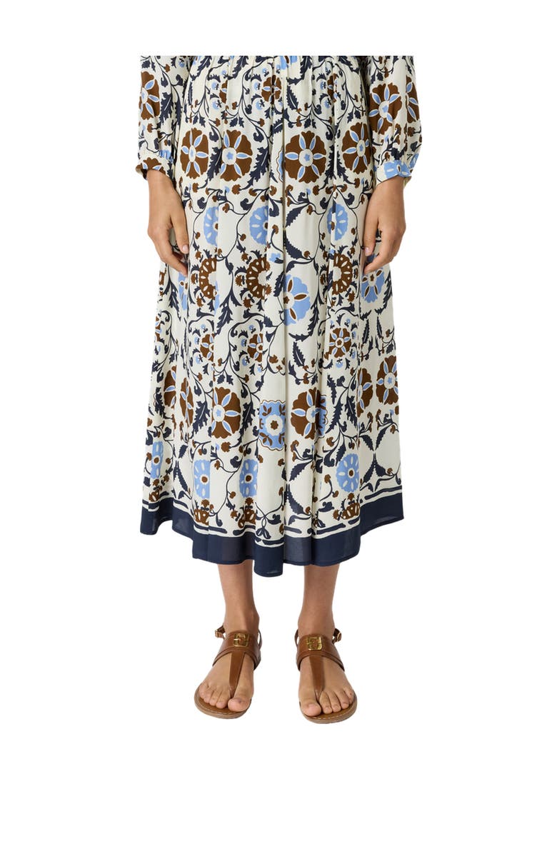 GERARD DAREL Jonia Floral Print Midi Skirt, Main, color, Ecru