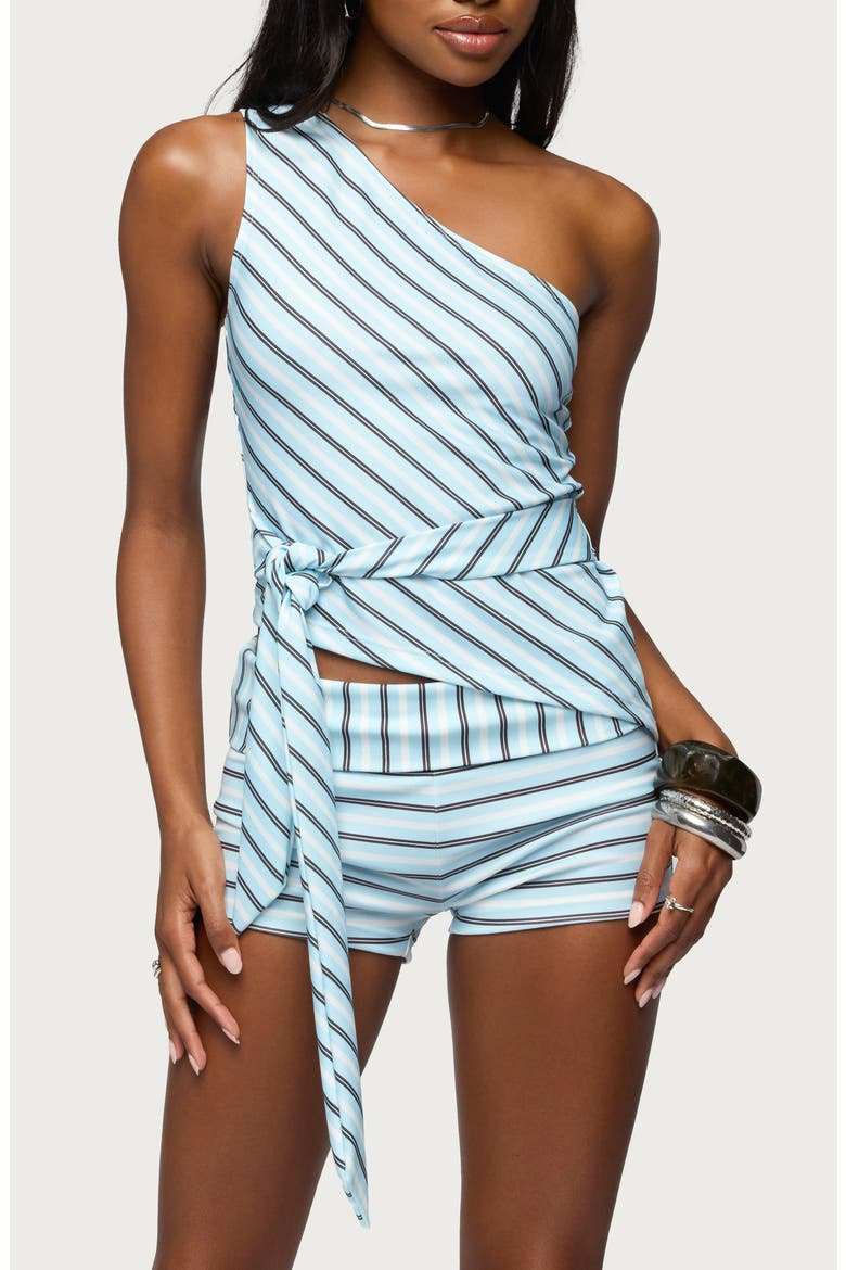 Chantal Asymmetric Stripe Tank, Main, color, LIGHT-BLUE