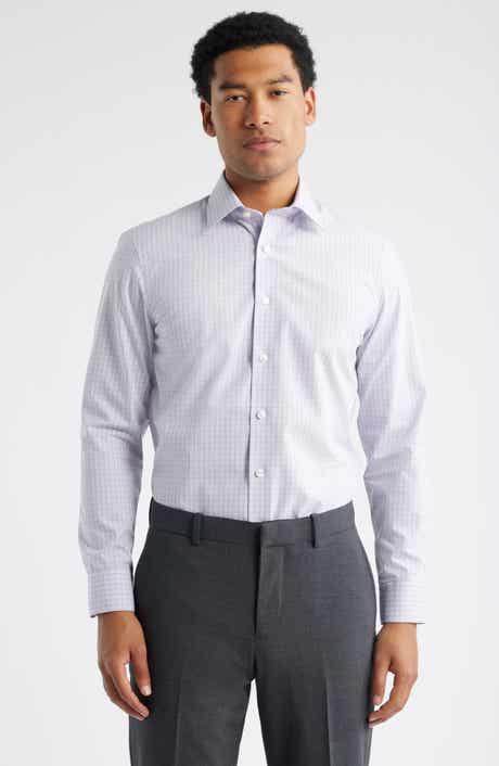 Nordstrom Extra Trim Fit Check Non-Iron Dress Shirt