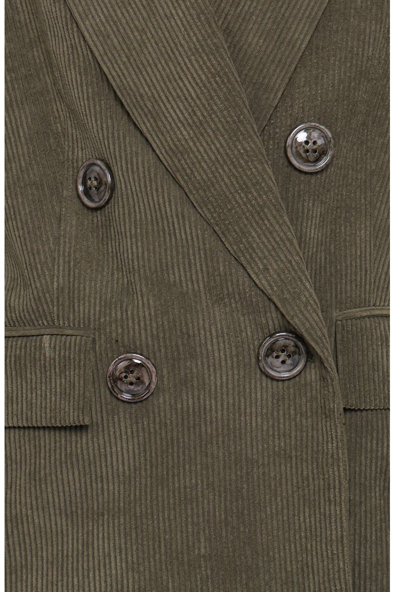 Madi Double Breasted Corduroy Blazer, Alternate, color, OLIVE