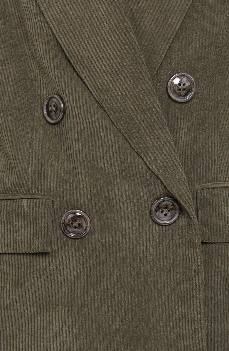 Petal & Pup Madi Double Breasted Corduroy Blazer, Alternate, color, Olive