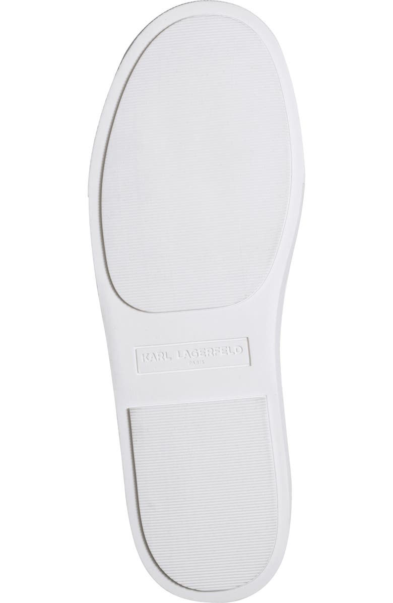 KARL LAGERFELD PARIS Cate Rococo Sneaker, Alternate, color, Bright White/ Gold