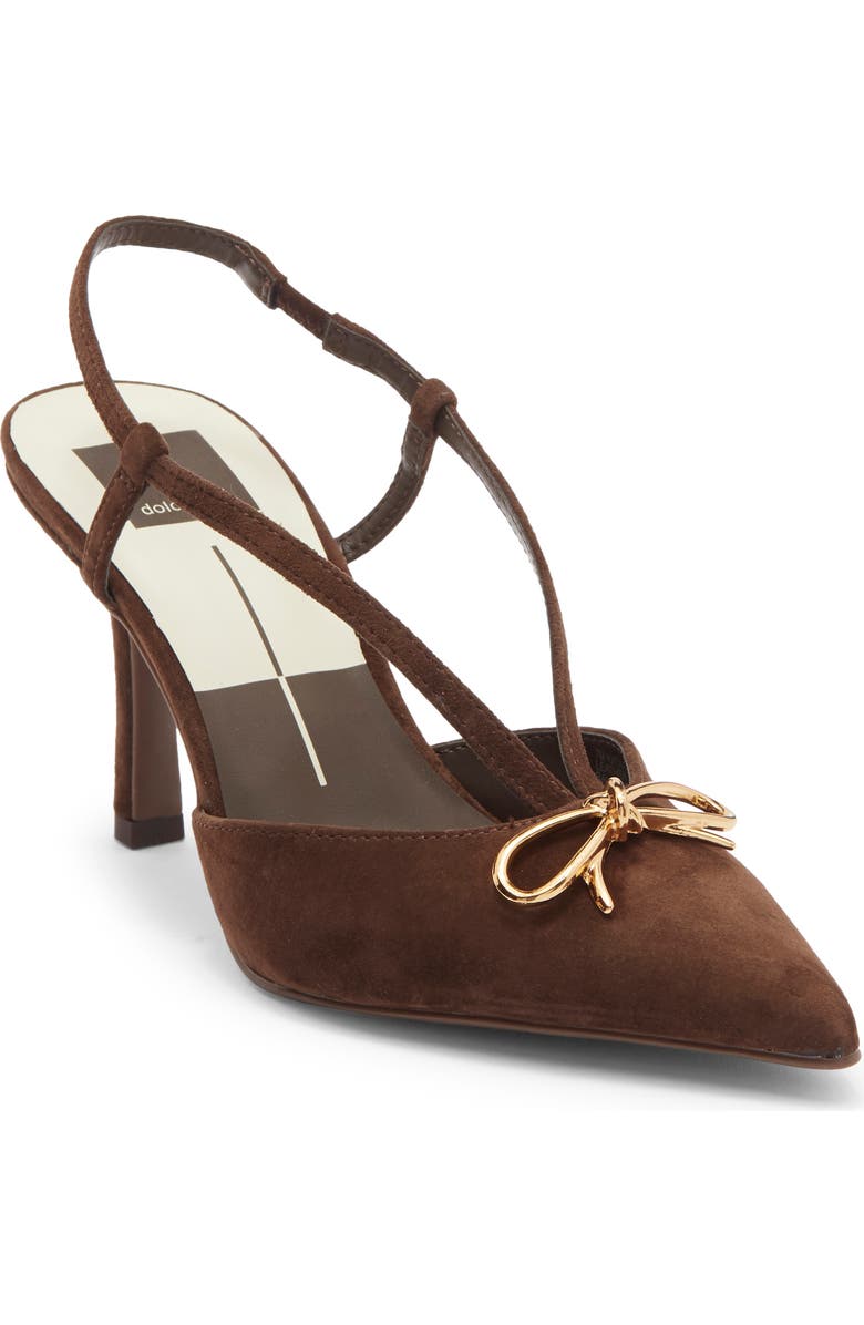 Dolce Vita Katara Slingback Pump, Main, color, Dark Brown Suede