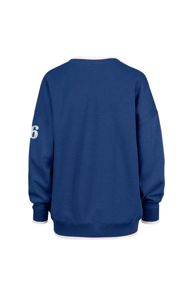 '47 Women's '47  Royal Philadelphia 76ers Rise Wax Pack Daze '80s Oversize Pullover Sweatshirt, Alternate, color, 
