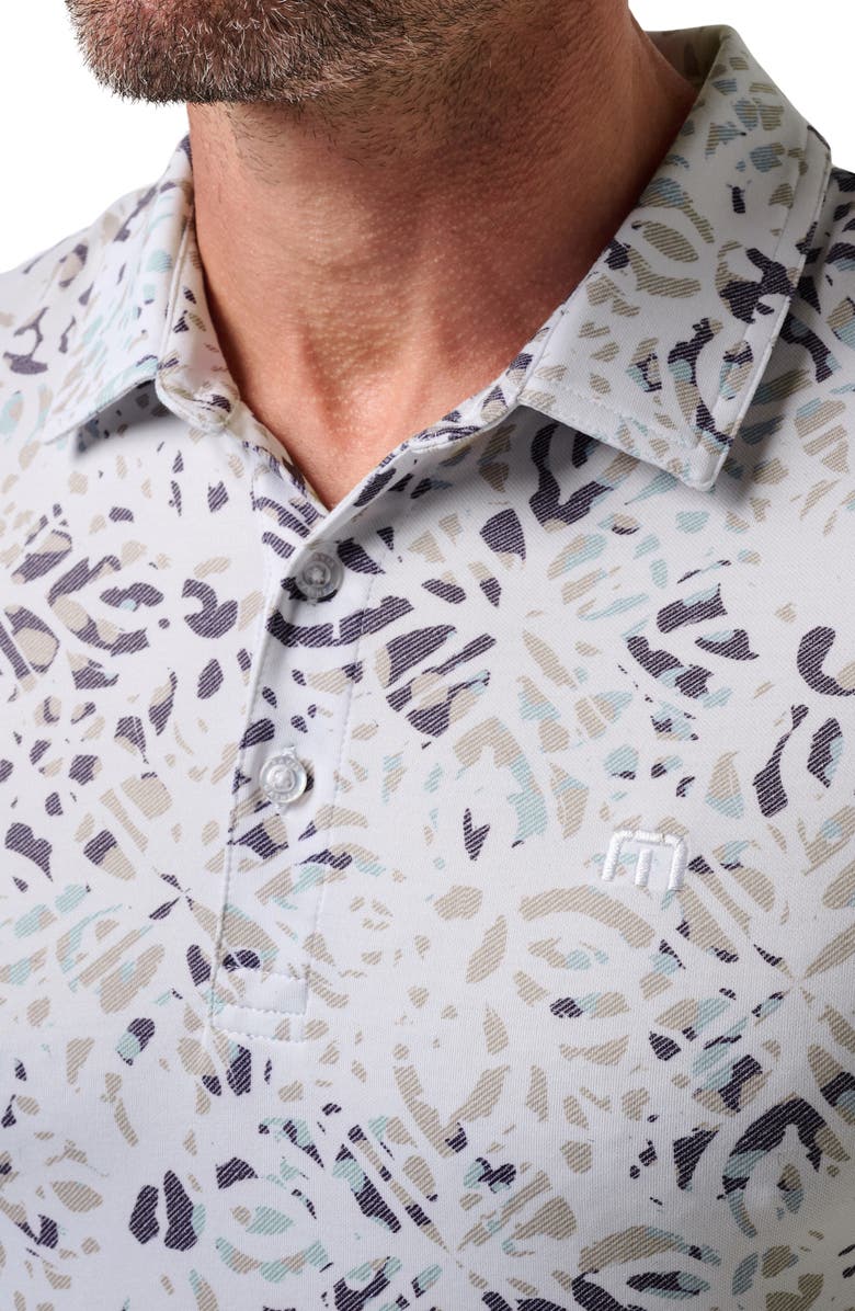 TravisMathew Featherweight Chill Print Polo, Alternate, color, White